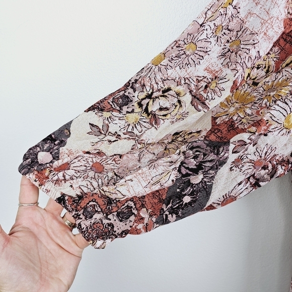 Maurices Crochet Trim Patchwork Babydoll Blouse NWT, size 1X - Picture 3 of 9